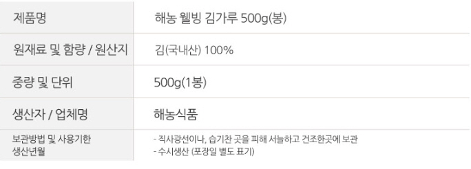 상품정보제공고시