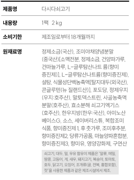 상품정보제공고시