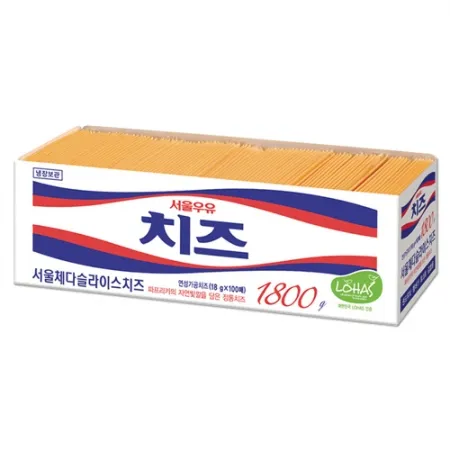치즈(서울/업소용/체다치즈)1.8K*100장 이미지