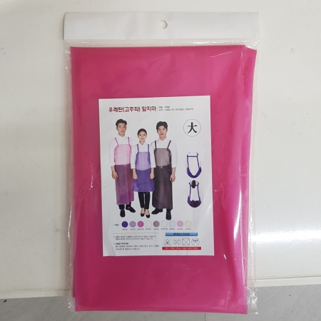 앞치마우레탄(검정색/대/반투명/길이115cm)