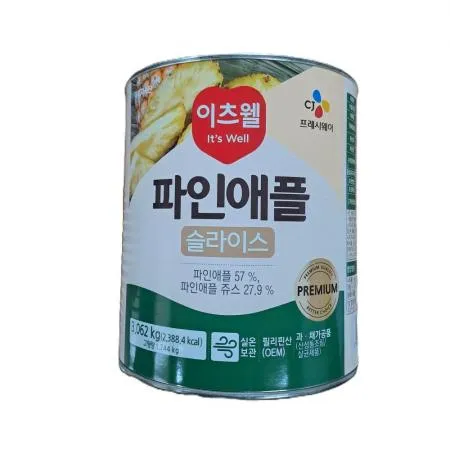 이츠웰 프리미엄 파인애플 슬라이스 3.062kg