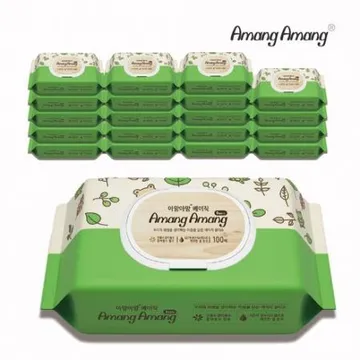 아망아망 베이직물티슈 100매 캡형 x 20팩(박스)