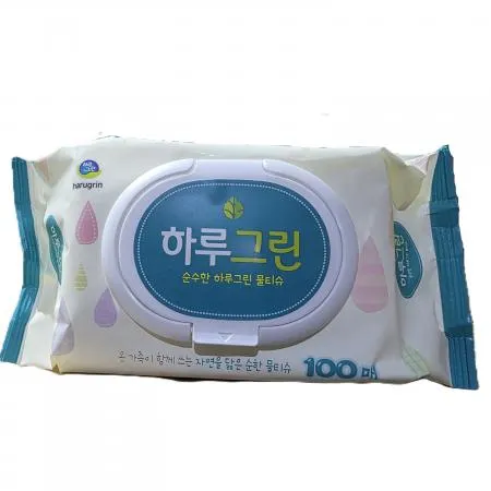 순수한하루 그린물티슈(캡형)