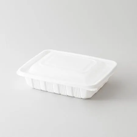 사각찜용기 세트(M-2327A/소/백색/반투명뚜껑)-JT 이미지