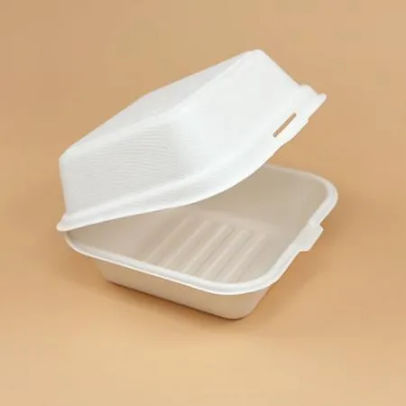 펄프 햄버거용기(백색) 이미지