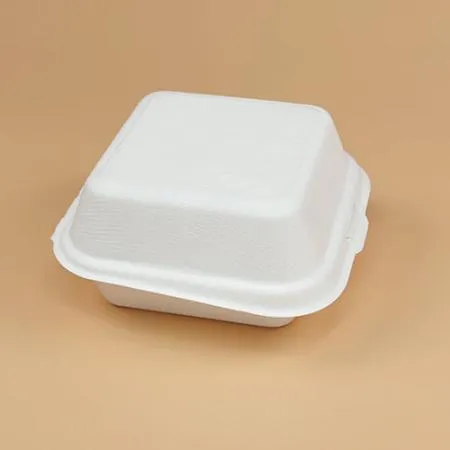 펄프 햄버거용기(백색) 이미지