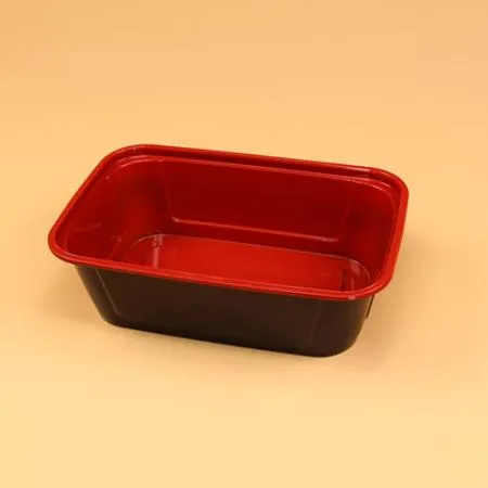 도시락용기 세트(레드블랙/PP사각-750) 이미지