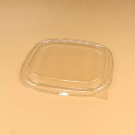 종이용기 세트(정사각/크라프트/투명뚜껑/1,400ml) 이미지