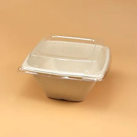 펄프용기 정사각트레이 세트(OK-02P-42/투명뚜껑) 이미지