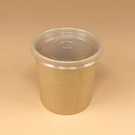 크라프트 컵용기 세트(800ml/115mm/반투명뚜껑) 이미지
