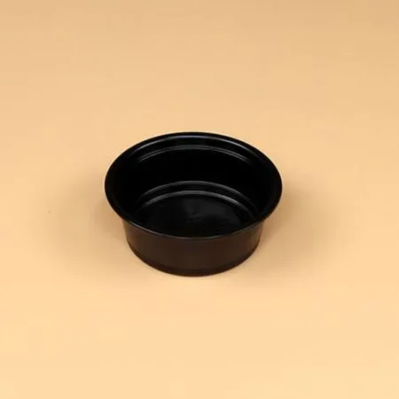 PP 소스컵 세트(45ml/1.5온스/검정/투명뚜껑) 이미지