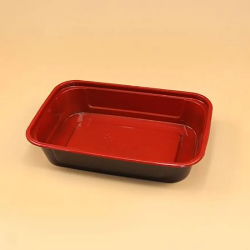 도시락용기 세트(레드블랙/PP사각-500) 이미지