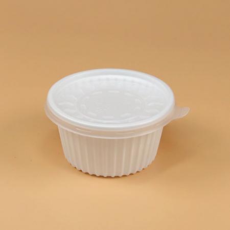 PP밥국용기 세트(105파이/중/백색/반투명뚜껑/OK)