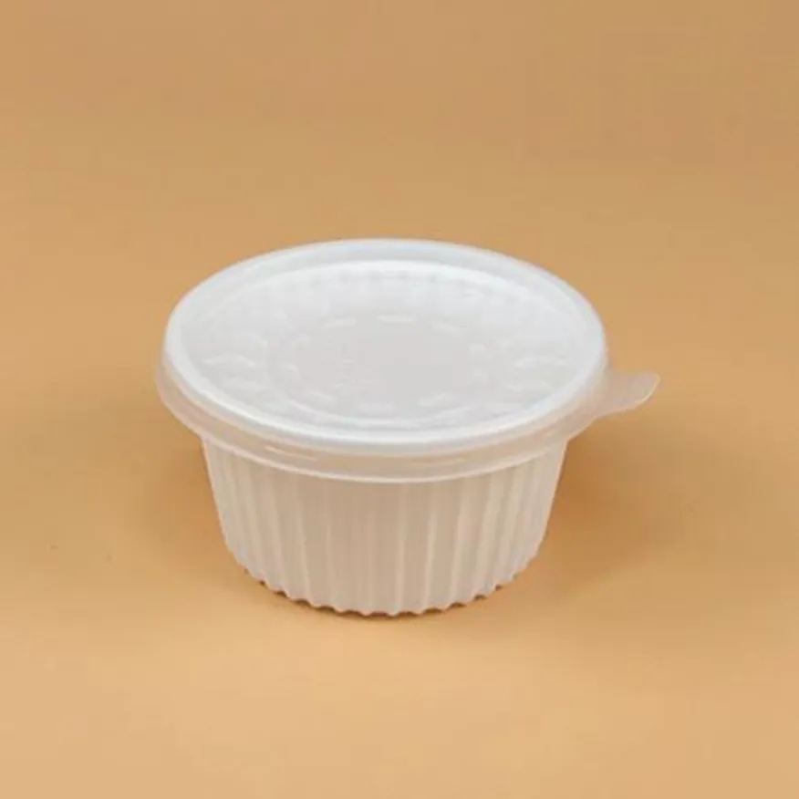 PP밥국용기 세트(105파이/중/백색/반투명뚜껑/OK) 이미지