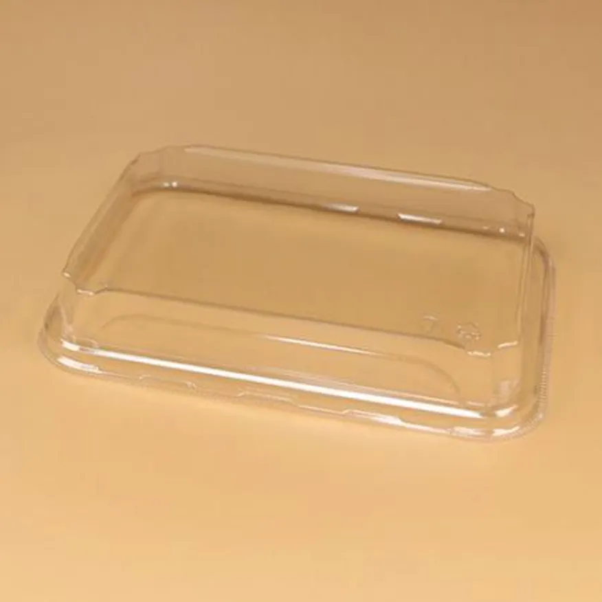 종이용기 초밥트레이 세트(크라프트/04호/투명뚜껑) 이미지