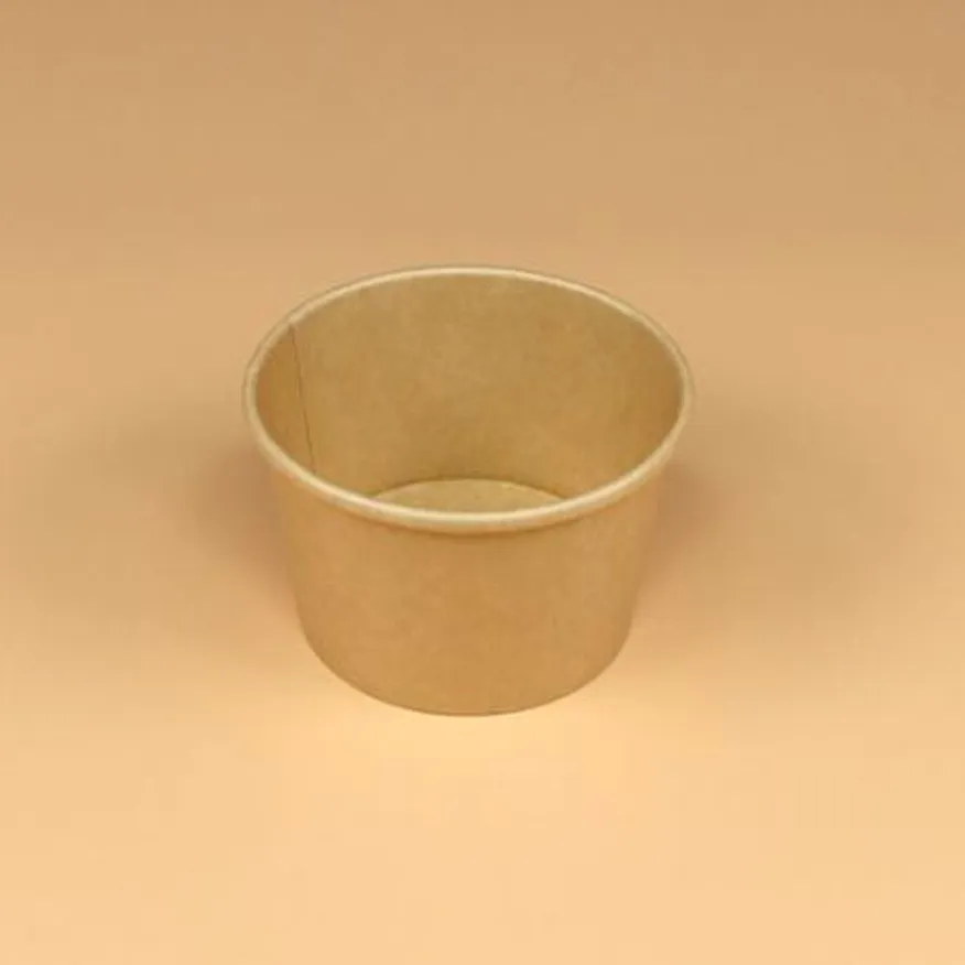 크라프트 컵용기 세트(280ml/97mm/반투명뚜껑)_[품절_09/03~09/09_09/10부터 순차출고가능 이미지