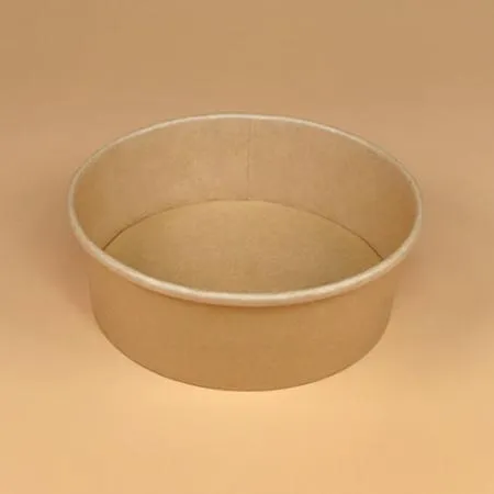 크라프트 컵용기 세트(1,500ml/투명뚜껑) 이미지