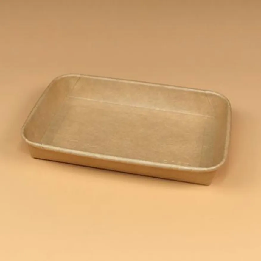 종이용기 초밥트레이 세트(크라프트/04호/투명뚜껑) 이미지