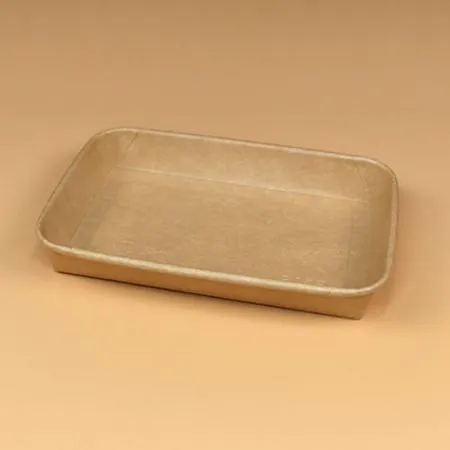 종이용기 초밥트레이 세트(크라프트/04호/투명뚜껑) 이미지