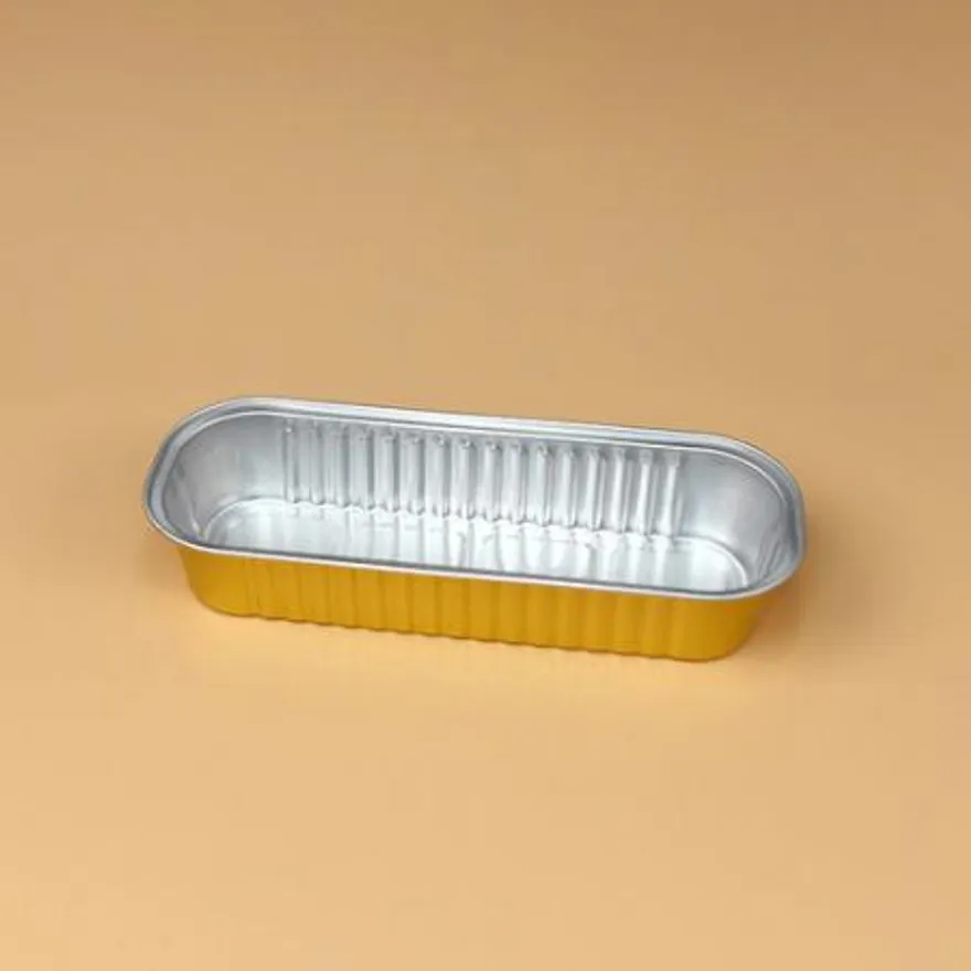 알루미늄용기 세트(사각골드/반투명뚜껑/200ml) 이미지