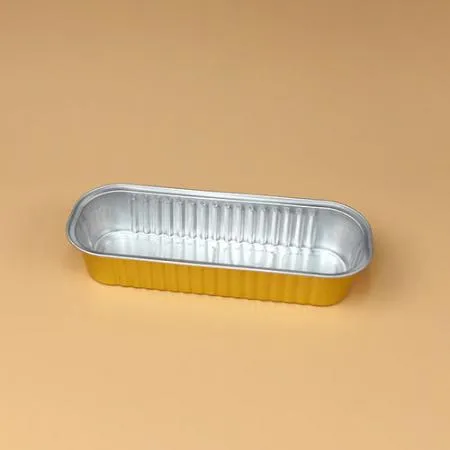 알루미늄용기 세트(사각골드/반투명뚜껑/200ml) 이미지