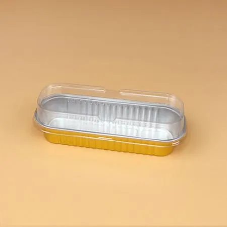 알루미늄용기 세트(사각골드/반투명뚜껑/200ml)