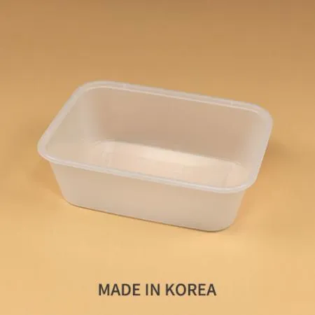 사출 사각 반죽용기 세트(B-300/반투명/투명뚜껑)-KH 이미지