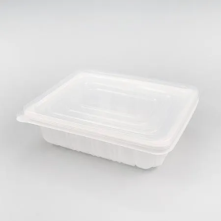 사각찜용기 세트(M-1923B/중/백색/반투명뚜껑)-JT 이미지