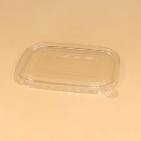 종이용기 세트(직사각-크라프트/투명뚜껑/R750) 이미지