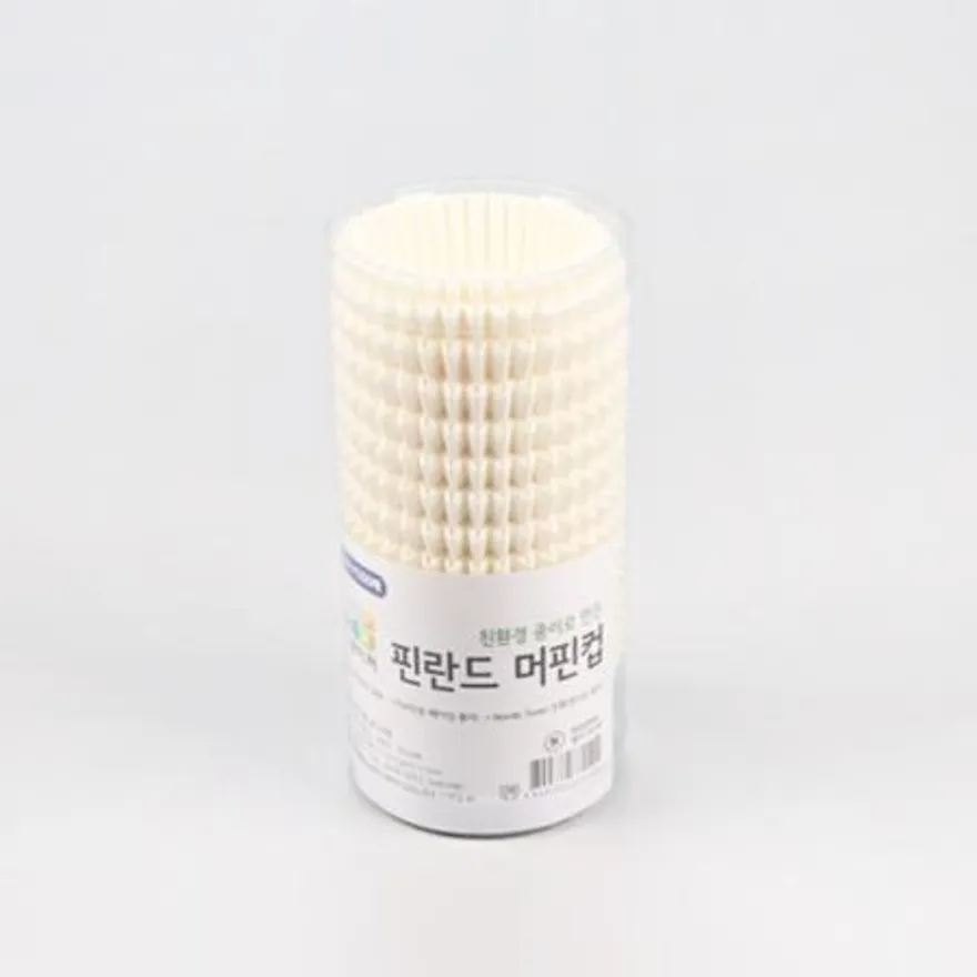 핀란드머핀컵(45mm/백색) 두바이쫀득쿠키 잡쌀 과일 모찌 유산지 포장지 이미지