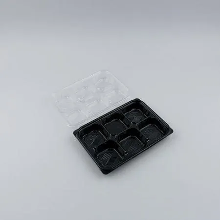 샐러드/반찬용기세트(S-0927/6칸/흑볼) 이미지