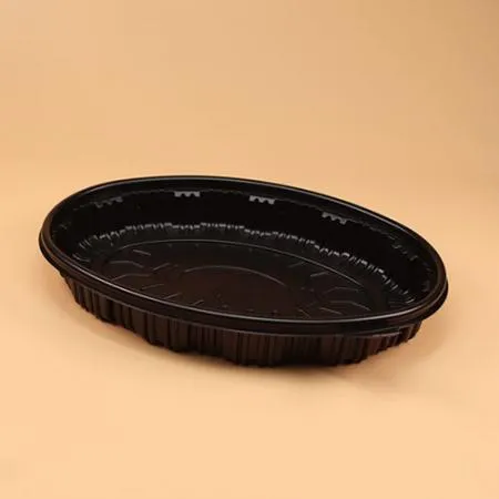 타원찜용기 세트(소/검정/검정뚜껑/OK) 이미지