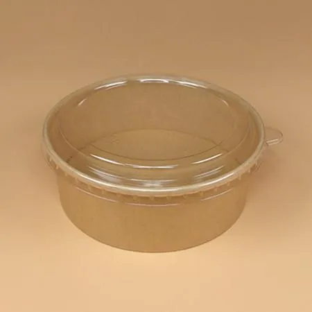 크라프트 컵용기 세트(1,500ml/투명뚜껑) 이미지