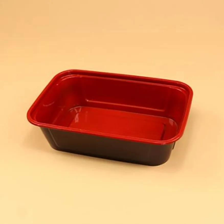 도시락용기 세트(레드블랙/PP사각-650) 이미지