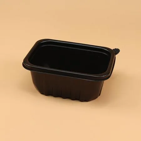사각반죽용기 세트(400ml/검정/반투명뚜껑/OK) 이미지