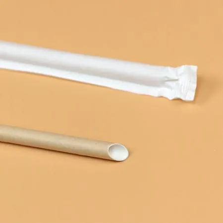 종이빨대(7Øx210/개별포장_사선형/크라프트) 이미지