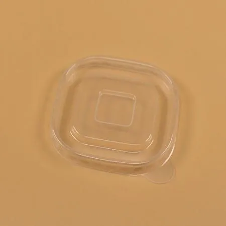 종이용기 사각소스용기 세트(크라프트/투명뚜껑/90ml) 이미지