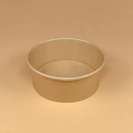크라프트 컵용기 세트(1,100ml/투명뚜껑) 이미지
