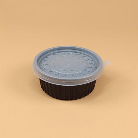 PP밥국용기 세트(105파이/소/검정/반투명뚜껑/OK)