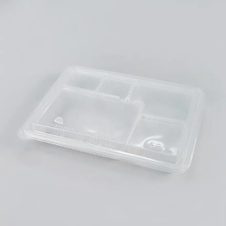 돈까스 도시락용기 세트 (M-2129-5A/반투명+반투명뚜껑)-JT 이미지