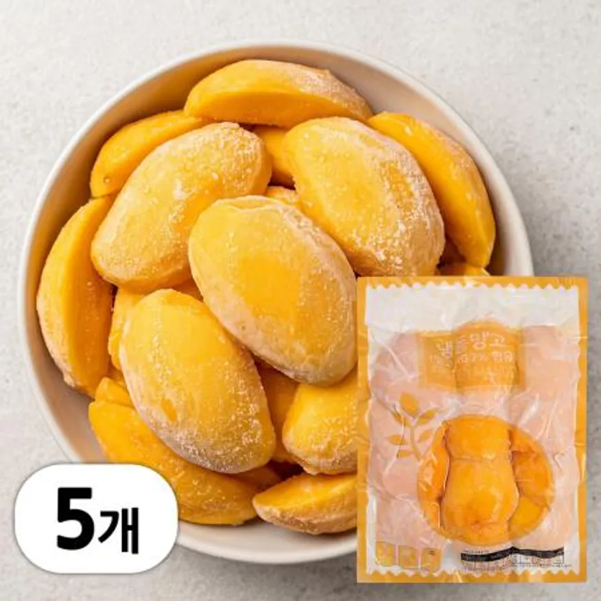 냉동 망고 하프 반절망고 5kg (1kg x 5봉) 이미지