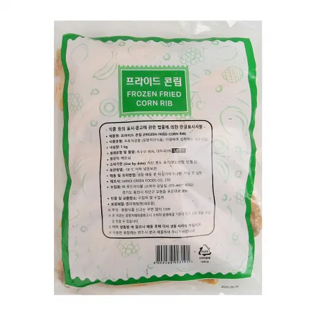 산들네이처 냉동 프라이드 콘립 10kg (1kg x 10봉) 이미지