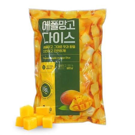 푸드야식품 냉동 애플망고 다이스 3kg (1kg x 3봉)