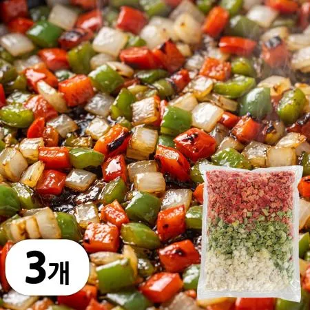 굽맨 냉동 로스트 3종 야채 3kg (1kg x 3봉)