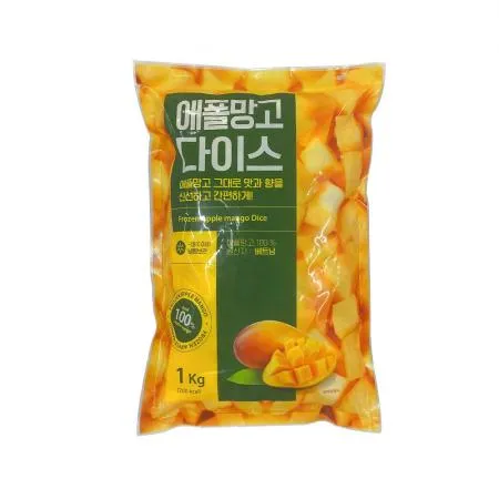 냉동 애플망고 다이스 1kg + 드라이아이스 2개 이미지