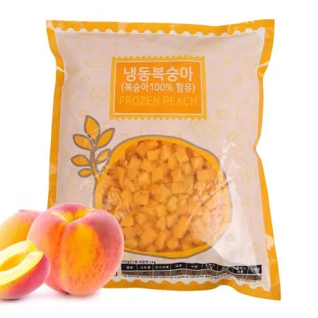 산들네이처 냉동 복숭아 다이스 10kg (1kg x 10봉)