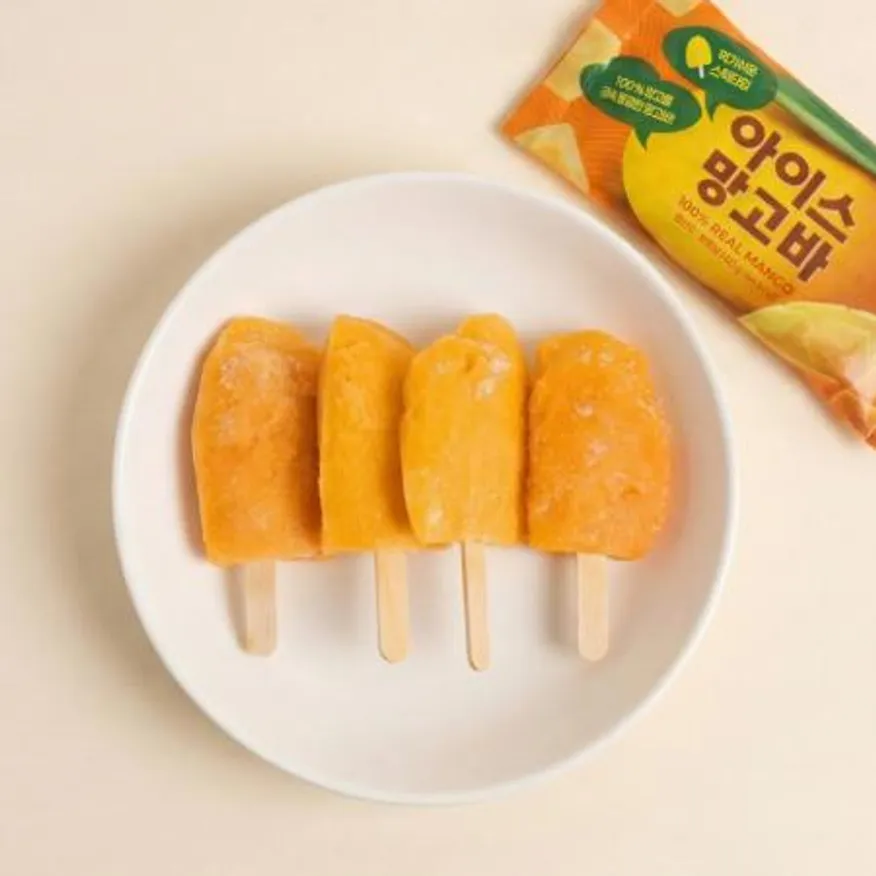 냉동 100% 리얼 아이스 망고바 1.2kg (60g x 20봉) 이미지