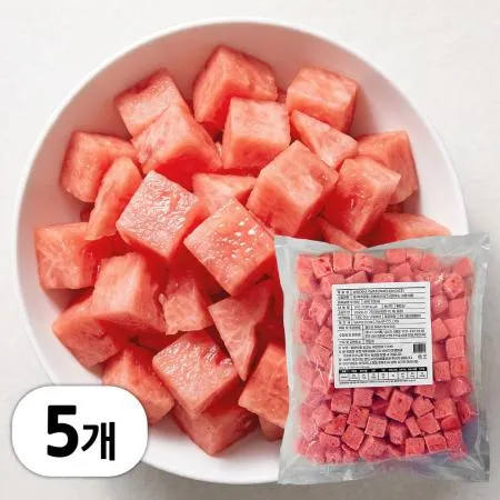 냉동 수박 다이스 큐브 5kg (1kg x 5봉)