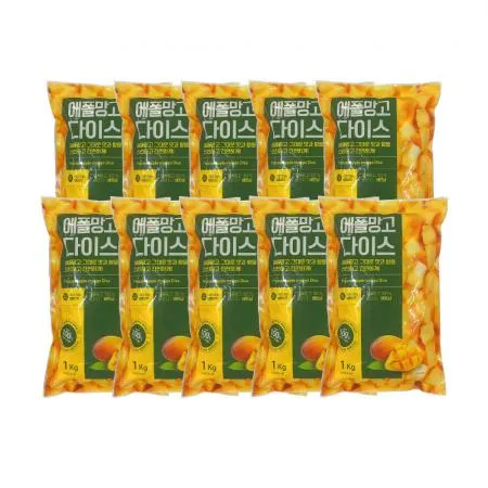 냉동 애플망고 다이스 10kg (1kg x 10봉) + 드라이아이스 2개