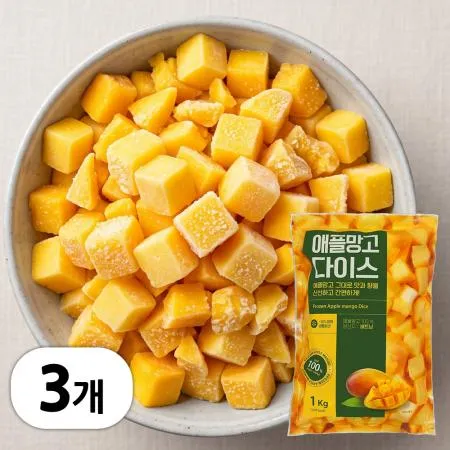 냉동 애플망고 다이스 3kg (1kg x 3봉)